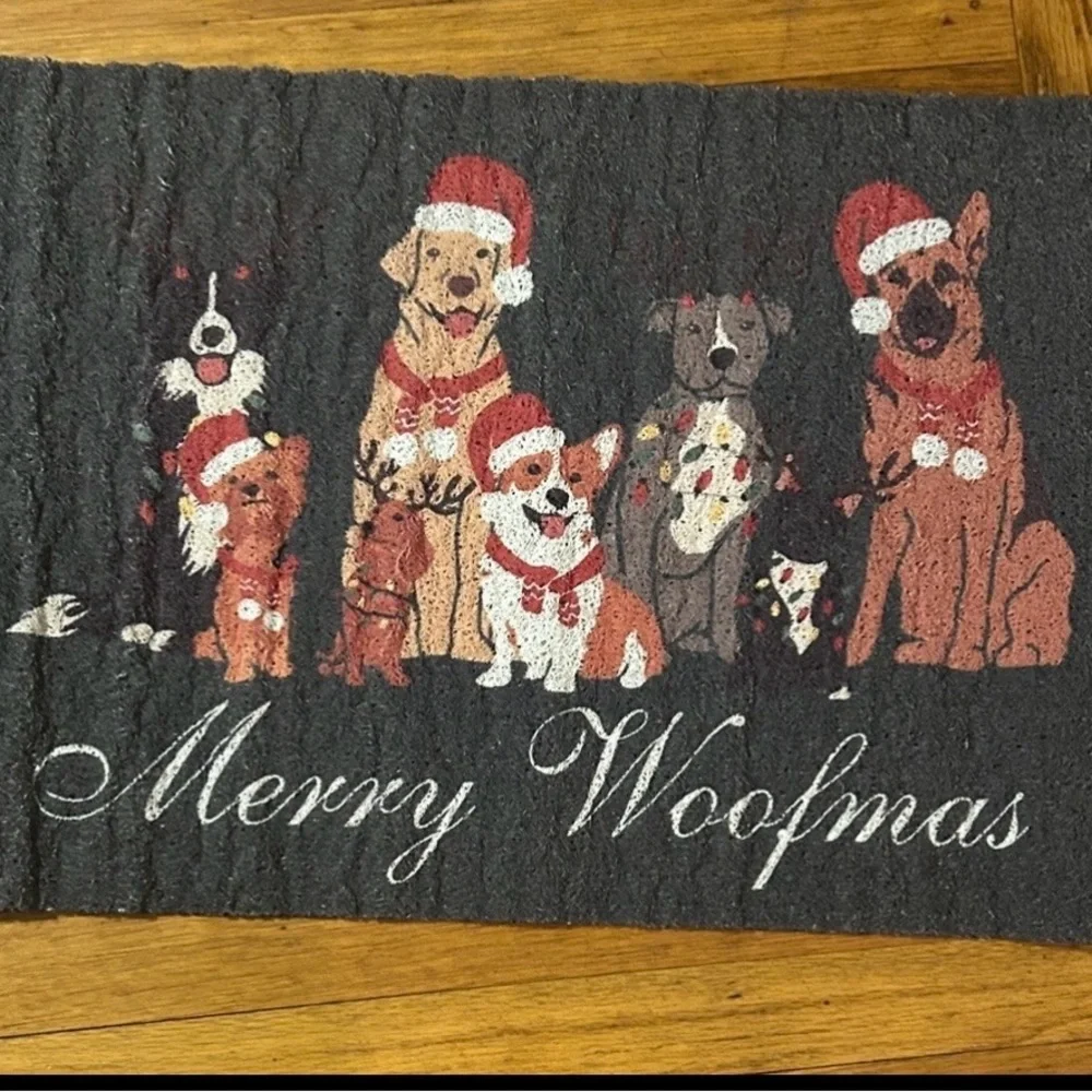 Merry Woofmas Dog Holiday Mat